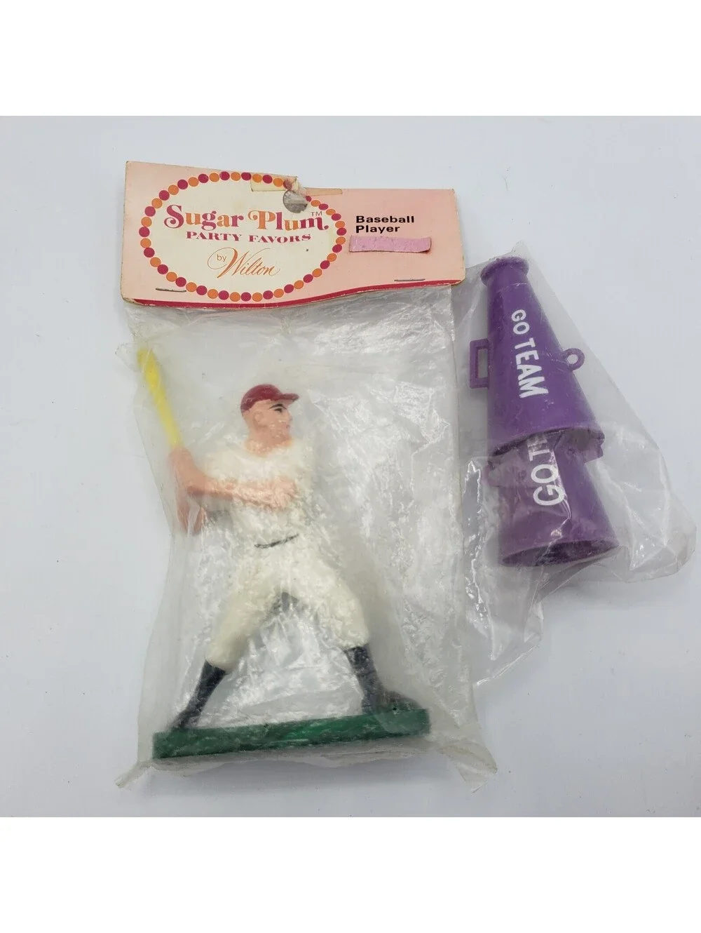 Vintage Wilton Cake Topper Baseball Player At Bat Figurine Hong Kong NOS